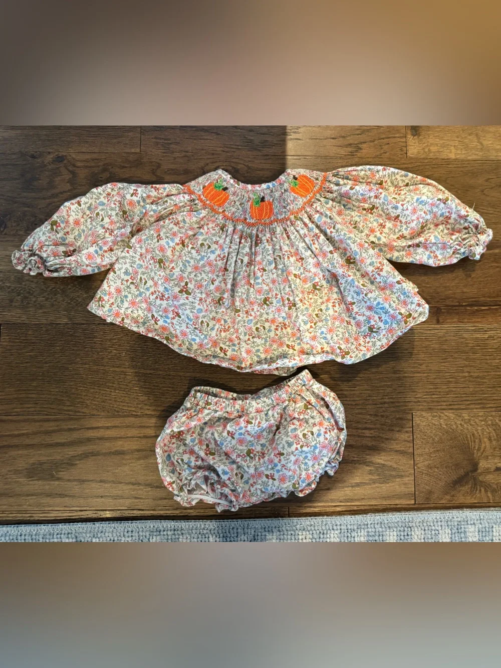 Cecil and Lou Smocked bloomer set